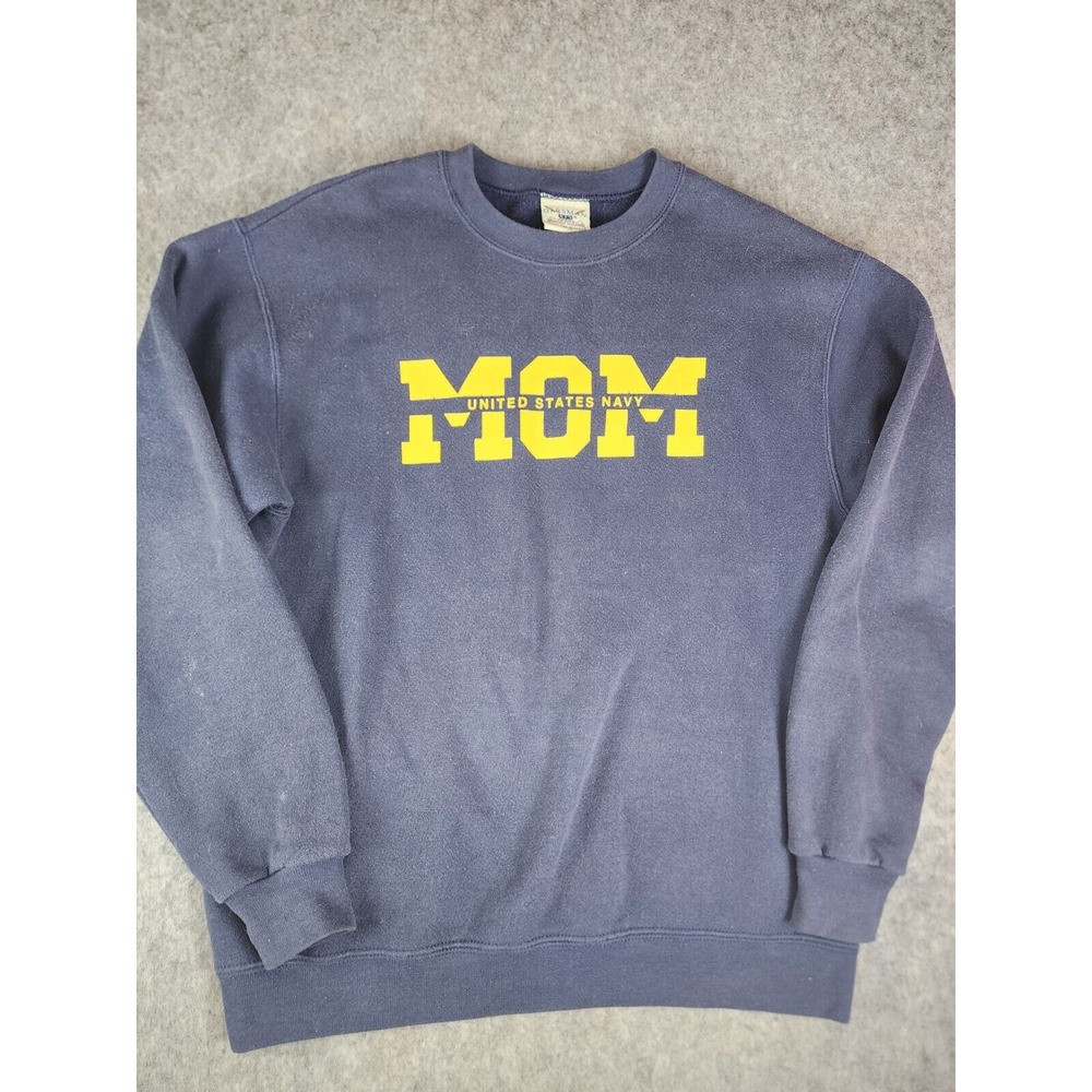 Vintage US Navy Mom Crewneck Sweatshirt Oarsman Size Small Distressed